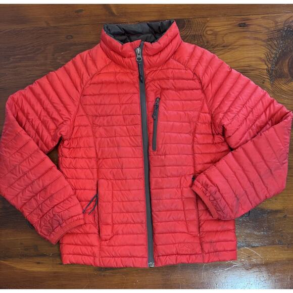 LL Bean 650 Down Ultralight Down Sweater Jacket Red Boys Size 8 - Picture 1 of 13